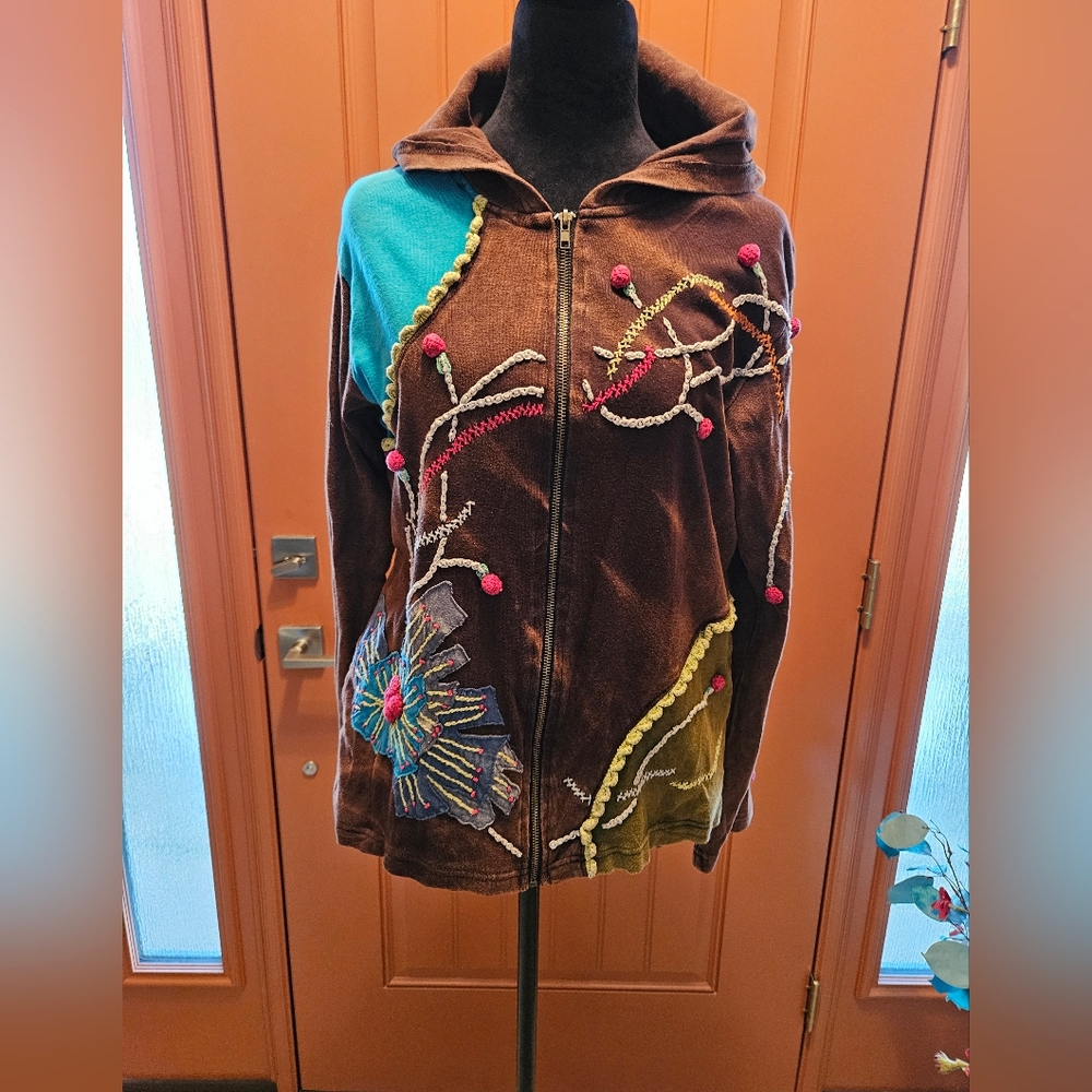 Rising International.   Multi-color Funky Hooded Jacket